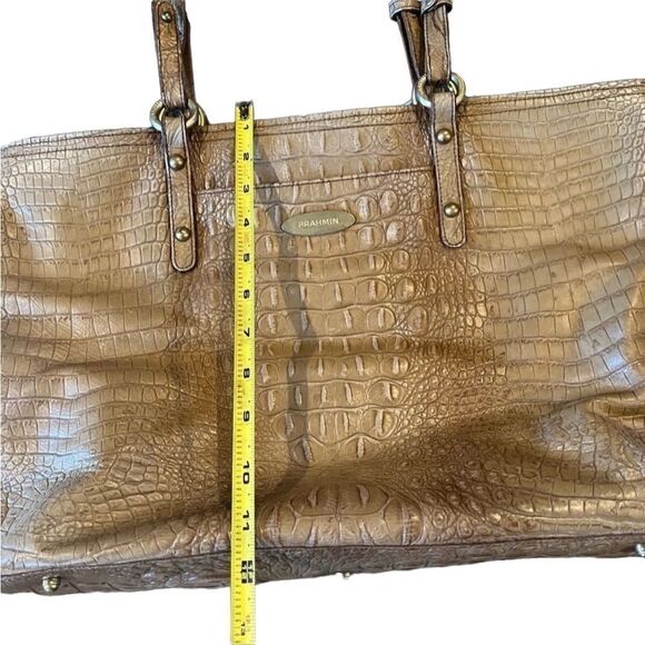Brahmin Tan Brown Crocodile Embossed Tote - Picture 7 of 8